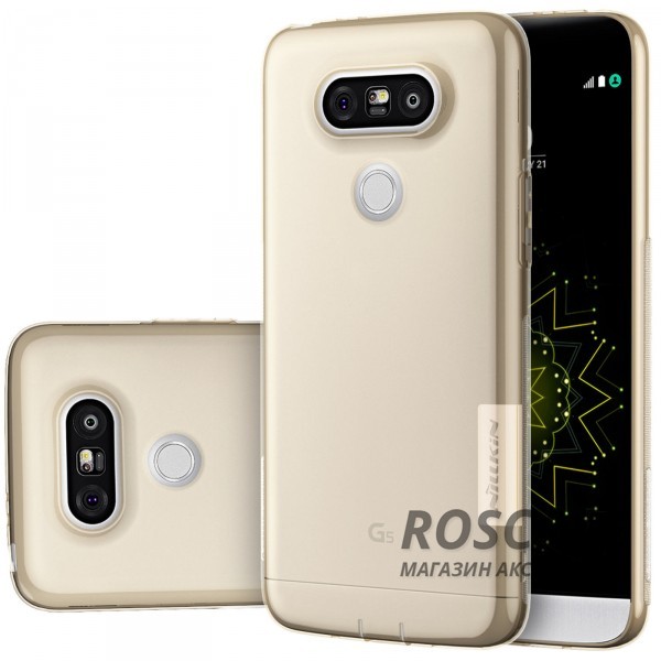 TPU чехол Nillkin Nature Series для LG H860 G5 / H845 G5se (Золотой (прозрачный)) TPU чехол Nillkin Nature Series для LG H860 G5 / H845 G5se (Золотой (прозрачный))Описание:производитель - бренд Nillkin;совместим с LG H860 G5 / H845 G5se;материал - термополиуретан;тип - накладка. Особенности:в наличии все вырезы;не скользит в руках;тонкий дизайн;защита от ударов и царапин;прозрачный.<br><br>Тип: Чехол<br>Бренд: Nillkin<br>Материал: TPU