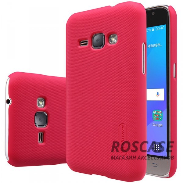 Чехол Nillkin Matte для Samsung J120F Galaxy J1 (2016) (+ пленка) (Красный) Чехол Nillkin Matte для Samsung J120F Galaxy J1 (2016) (+ пленка) (Красный)Описание:производитель - компания Nillkin;материал - поликарбонат;совместим с Samsung J120F Galaxy J1 (2016) (+ пленка);тип - накладка. Особенности:матовый;прочный;тонкий дизайн;не скользит в руках;не выцветает;пленка в комплекте.<br><br>Тип: Чехол<br>Бренд: Nillkin<br>Материал: Пластик