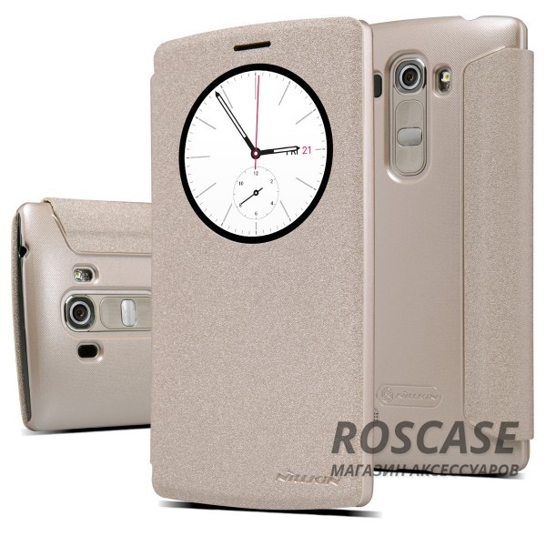 Кожаный чехол (книжка) Nillkin Sparkle Series для LG H734/H736 G4s Dual (Золотой) Кожаный чехол (книжка) Nillkin Sparkle Series для LG H734/H736 G4s Dual (Золотой)Описание:бренд - Nillkin;совместим с LG H734/H736 G4s Dual;материал - кожзам;тип: книжка. Особенности:функция Sleep mode;окошко в обложке;блестящая поверхность;защита со всех сторон.<br><br>Тип: Чехол<br>Бренд: Nillkin<br>Материал: Искусственная кожа