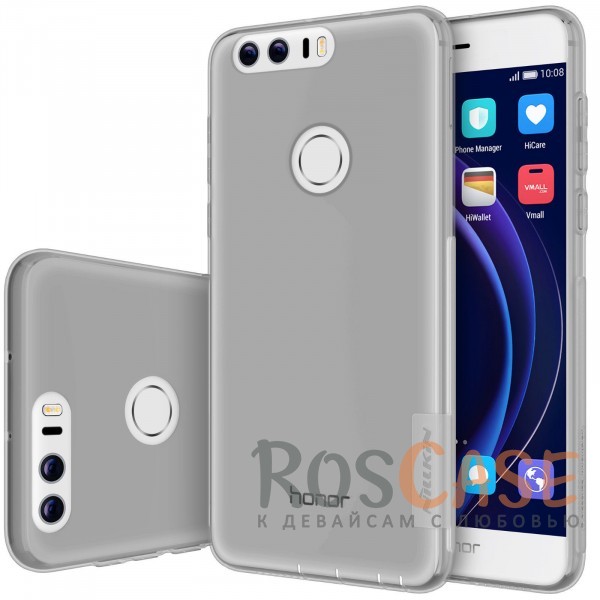 TPU чехол Nillkin Nature Series для Huawei Honor 8 (Серый (прозрачный)) TPU чехол Nillkin Nature Series для Huawei Honor 8 (Серый (прозрачный))Описание:производитель - бренд Nillkin;совместим с Huawei Honor 8;материал - термополиуретан;тип - накладка. Особенности:в наличии все вырезы;не скользит в руках;тонкий дизайн;защита от ударов и царапин;прозрачный.<br><br>Тип: Чехол<br>Бренд: Nillkin<br>Материал: TPU