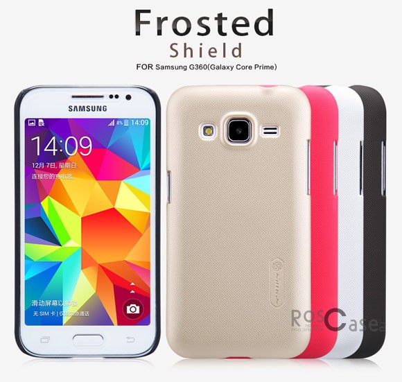 Чехол Nillkin Matte для Samsung G360H/G361H Galaxy Core Prime Duos (+ пленка) Чехол Nillkin Matte для Samsung G360H/G361H Galaxy Core Prime Duos (+ пленка)Описание:Чехол изготовлен компанией Nillkin;Спроектирован для Samsung G360H/G361H Galaxy Core Prime Duos;Материал - поликарбонат;Форма - накладка.Особенности:Исключено появление потертостей и возникновение царапин;В комплекте поставляется глянцевая бесцветная пленка;Имеет текстурную матовую поверхность;Выполнен в изысканном классическом стиле.<br><br>Тип: Чехол<br>Бренд: Nillkin<br>Материал: Поликарбонат