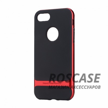TPU+PC чехол Rock Royce Series для Apple iPhone 7 (4.7) (Черный / Красный) TPU+PC чехол Rock Royce Series для Apple iPhone 7 (4.7) (Черный / Красный)Описание:производитель - Rock;совместимость - Apple iPhone 7 (4.7);материалы - термополиуретан, поликарбонат;тип - накладка. Особенности:амортизирует удары;имеет все необходимые вырезы;оригинальный дизайн;не увеличивает габариты;защищает от царапин и потертостей;износостойкий.<br><br>Тип: Чехол<br>Бренд: ROCK<br>Материал: TPU