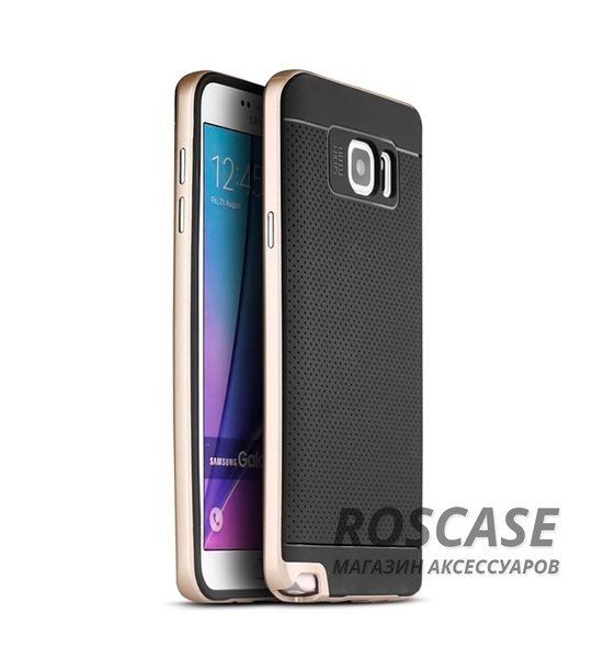 Чехол iPaky TPU+PC для Samsung Galaxy Note 5 (Черный / Золотой) Чехол iPaky TPU+PC для Samsung Galaxy Note 5 (Черный / Золотой)Описание: производство: iPaky;совместимость: Samsung Galaxy Note 5;материал: термополиуретан, поликарбонат;форм-фактор: накладка.Особенности:эргономичный;ультратонкий;устойчив к повреждениям;легко очищается;просто устанавливается и снимается;стильный дизайн.<br><br>Тип: Чехол<br>Бренд: Epik<br>Материал: TPU