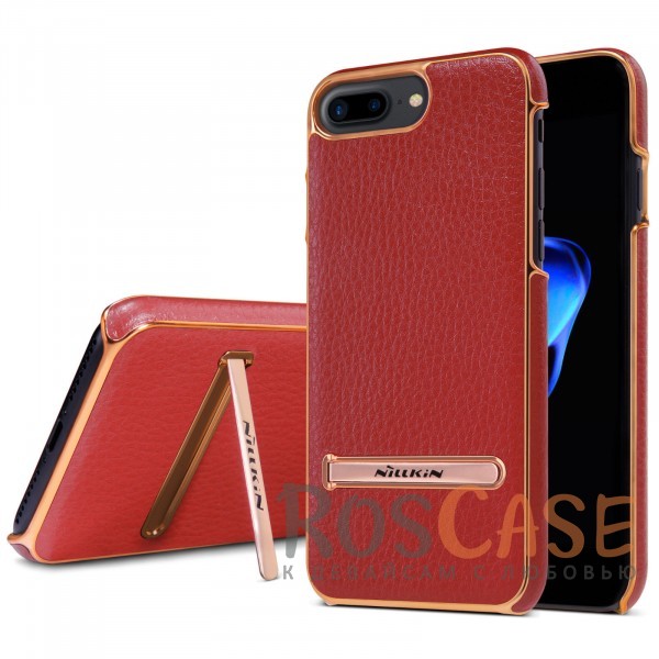Кожаная накладка с подставкой Nillkin M-Jarl Series для Apple iPhone 7 plus (5.5) (Красный) Кожаная накладка с подставкой Nillkin M-Jarl Series для Apple iPhone 7 plus (5.5) (Красный)Описание:производитель - Nillkin;разработан для Apple iPhone 7 plus (5.5);материалы - искусственная кожа, металл;тип - накладка. Особенности:элегантный дизайн;в наличии функциональные вырезы;не видны отпечатки пальцев;металлическая окантовка;защищает от царапин и падений;функция подставки.<br><br>Тип: Чехол<br>Бренд: Nillkin<br>Материал: Искусственная кожа