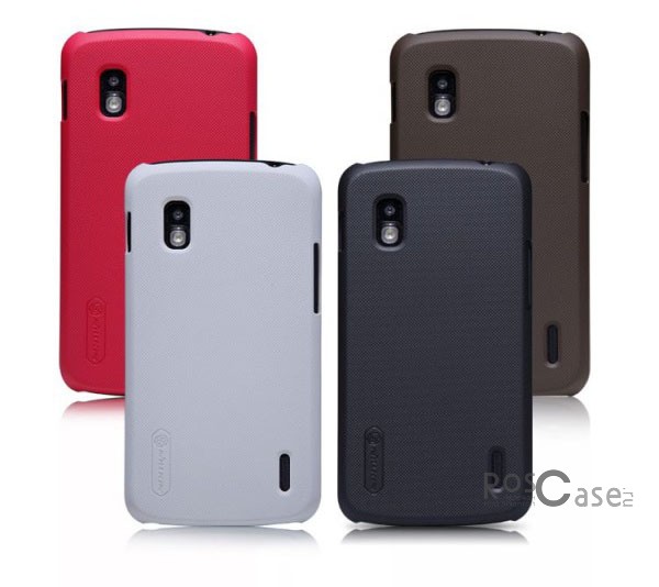 Чехол Nillkin Matte для LG E960 Nexus 4 (+ пленка) Чехол Nillkin Matte для LG E960 Nexus 4 (+ пленка)Описание:компания производитель: Nillkin;совместим с LG E960 Nexus 4;используемые материалы: пластик;форма чехла: накладка. Особенности:текстурированная поверхность;не скользит;предусмотрен полный набор функциональных вырезов;антикислотное напыление;бонусная пленка для экрана;плотное прилегание;визуально не увеличивает габариты устройства.<br><br>Тип: Чехол<br>Бренд: Nillkin<br>Материал: Поликарбонат