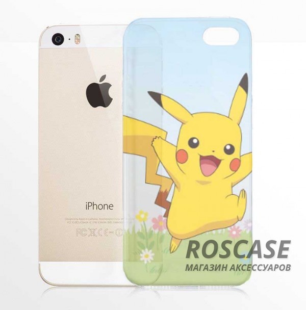 Силиконовый чехол Funny Pokemons для Apple iPhone 5/5S/SE (Pikachu) Силиконовый чехол Funny Pokemons для Apple iPhone 5/5S/SE (Pikachu)Описание:бренд: Epik;совместимость: Apple iPhone 5/5S/SE;материал: силикон;тип: накладка. Особенности:принт с покемонами;не скользит в руках;эластичный и гибкий;плотно прилегает;в наличии все функциональные вырезы.<br><br>Тип: Чехол<br>Бренд: Epik<br>Материал: TPU
