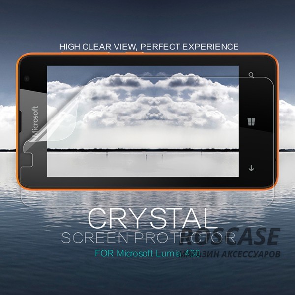 Защитная пленка Nillkin Crystal для Microsoft Lumia 430 (Анти-отпечатки) Защитная пленка Nillkin Crystal для Microsoft Lumia 430 (Анти-отпечатки)Описание:бренд: Nillkin;совместима с Microsoft Lumia 430;материал: полимер;тип: защитная пленка. Особенности:в наличии все необходимые функциональные вырезы;не влияет на чувствительность сенсора;глянцевая поверхность;свойство анти-отпечатки;не желтеет;легко очищается.<br><br>Тип: Защитная пленка<br>Бренд: Nillkin