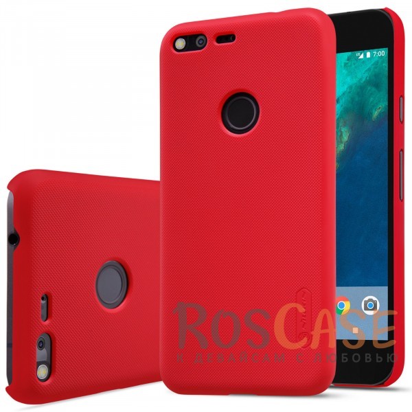 Чехол Nillkin Matte для Google Pixel (+ пленка) (Красный) Чехол Nillkin Matte для Google Pixel (+ пленка) (Красный)<br><br>Тип: Чехол<br>Бренд: Nillkin<br>Материал: Пластик