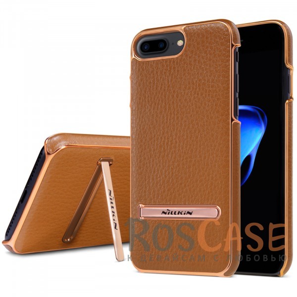 Кожаная накладка с подставкой Nillkin M-Jarl Series для Apple iPhone 7 plus (5.5) (Коричневый) Кожаная накладка с подставкой Nillkin M-Jarl Series для Apple iPhone 7 plus (5.5) (Коричневый)Описание:производитель - Nillkin;разработан для Apple iPhone 7 plus (5.5);материалы - искусственная кожа, металл;тип - накладка. Особенности:элегантный дизайн;в наличии функциональные вырезы;не видны отпечатки пальцев;металлическая окантовка;защищает от царапин и падений;функция подставки.<br><br>Тип: Чехол<br>Бренд: Nillkin<br>Материал: Искусственная кожа