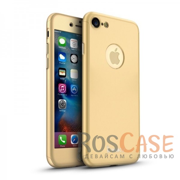 Чехол iPaky 360 градусов для Apple iPhone 7 (4.7) (+ стекло на экран) (Золотой) Чехол iPaky 360 градусов для Apple iPhone 7 (4.7) (+ стекло на экран) (Золотой)Описание:производитель: iPaky;совместимость: смартфон Apple iPhone7 (4.7);материалы для изготовления: поликарбонат и каленое стекло;форм-фактор: накладка.Особенности:надежная защита: чехол, бампер, стекло;высокий уровень износостойкости и прочности;ультратонкий, не увеличивает визуально объем;легко фиксируется;легко очищается.<br><br>Тип: Чехол<br>Бренд: Epik<br>Материал: Пластик