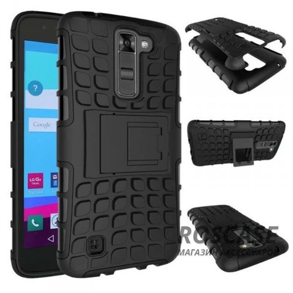 Противоударный двухслойный чехол Shield для LG K7 X210 с подставкой (Черный) Противоударный двухслойный чехол Shield для LG K7 X210 с подставкой (Черный)Описание:разработан специально для LG K7 X210;материалы: поликарбонат, термополиуретан;тип: накладка. Особенности:двухслойный;ударопрочный;оригинальный дизайн;стильный дизайн;в наличии все функциональные вырезы;функция подставки.<br><br>Тип: Чехол<br>Бренд: Epik<br>Материал: TPU