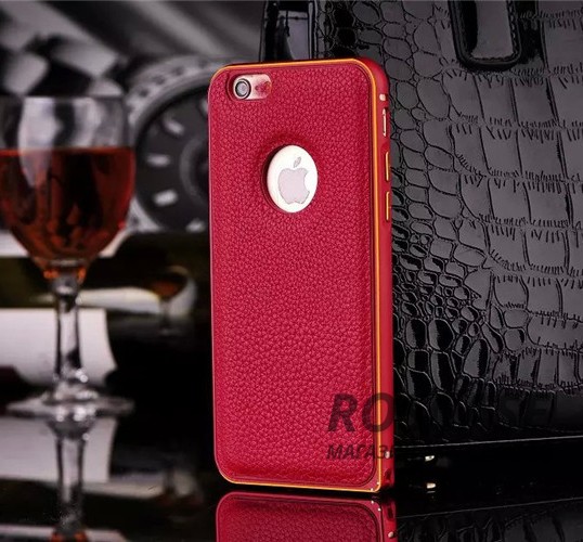 Металлический бампер с кожаной вставкой для Apple iPhone 6/6s (4.7) (Красный) Металлический бампер с кожаной вставкой для Apple iPhone 6/6s (4.7) (Красный)Описание:совместимость: Apple iPhone 6/6s (4.7);форм-фактор: накладка;материал: металл, искусственная кожа.Преимущества:эргономичный;легко устанавливается и снимается;устойчивый к повреждениям;не скользит в руках;элегантный дизайн.<br><br>Тип: Чехол<br>Бренд: Epik<br>Материал: Металл
