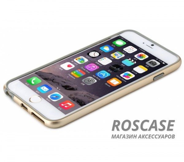 Бампер ROCK Duplex Slim Guard для Apple iPhone 6/6s plus (5.5) (Золотой / Champagne gold) Бампер ROCK Duplex Slim Guard для Apple iPhone 6/6s plus (5.5) (Золотой / Champagne gold)Описание:производитель - Rock;создан специально для Apple iPhone 6/6s plus (5.5);материал - поликарбонат, термополиуретан;защищает боковые части аппарата.Особенности:ультратонкий, всего 2 мм;представлен в широком цветовом диапазоне;простая установка;обладает высоким уровнем устойчивости к внешним воздействиям.<br><br>Тип: Чехол<br>Бренд: ROCK<br>Материал: Натуральная кожа