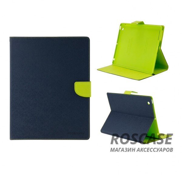 Чехол (книжка) Mercury Fancy Diary series для Apple iPad 2/3/4 (Синий / Лайм) Чехол (книжка) Mercury Fancy Diary series для Apple iPad 2/3/4 (Синий / Лайм)Описание:производитель - бренд Mercury;совместим с Apple iPad 2/3/4;материалы - искусственная кожа, термополиуретан;форма - чехол-книжка. Особенности:рельефная поверхность;все функциональные вырезы в наличии;внутренние кармашки;магнитная застежка;защита от механических повреждений;трансформируется в подставку.<br><br>Тип: Чехол<br>Бренд: Mercury<br>Материал: Искусственная кожа