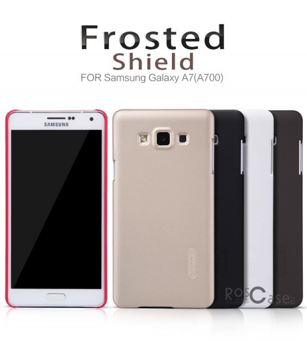 Чехол Nillkin Matte для Samsung A700H / A700F Galaxy A7 (+ пленка) Чехол Nillkin Matte для Samsung A700H / A700F Galaxy A7 (+ пленка)Описание:Чехол изготовлен компанией Nillkin;Спроектирован для Samsung A700H / A700F Galaxy A7;Материал - пластик;Форма - накладка.Особенности:Полностью защищен от появления потертостей;В комплект входит глянцевая пленка;Имеет ребристое матовое покрытие и антикислотное напыление;Тонкий дизайн.<br><br>Тип: Чехол<br>Бренд: Nillkin<br>Материал: Поликарбонат