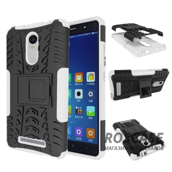 Противоударный двухслойный чехол Shield для Xiaomi Redmi Note 3 / Redmi Note 3 Pro с подставкой (Белый) Противоударный двухслойный чехол Shield для Xiaomi Redmi Note 3 / Redmi Note 3 Pro с подставкой (Белый)Описание: совместимость: Xiaomi Redmi Note 3 / Redmi Note 3 Pro;форм-фактор: накладка;материал: термополиуретан, поликарбонат.Преимущества:устойчив к повреждениям;не скользит в руках;имеет функцию подставки;эргономичный;легко очищается;надежная фиксация;анти-отпечатки.<br><br>Тип: Чехол<br>Бренд: Epik<br>Материал: TPU