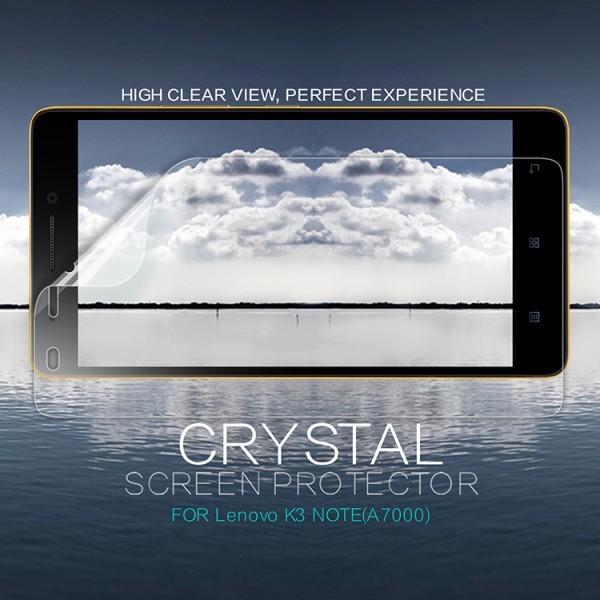 Защитная пленка Nillkin Crystal для Lenovo A7000/K3 Note/K50T Защитная пленка Nillkin Crystal для Lenovo A7000/K3 Note/K50TОписание:бренд: Nillkin;совместима с Lenovo A7000/K3 Note/K50T;материал: полимер;тип: защитная пленка. Особенности:в наличии все необходимые функциональные вырезы;не влияет на чувствительность сенсора;глянцевая поверхность;свойство анти-отпечатки;не желтеет;легко очищается.<br><br>Тип: Защитная пленка<br>Бренд: Nillkin