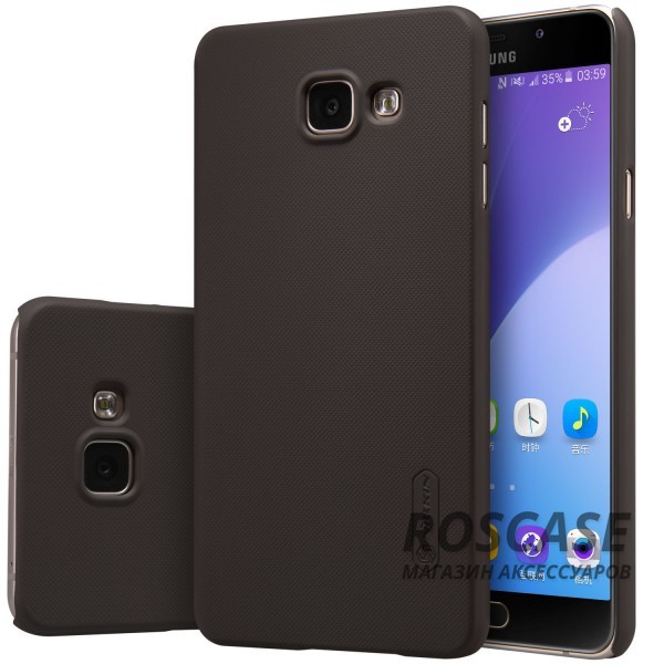 Чехол Nillkin Matte для Samsung A510F Galaxy A5 (2016) (+ пленка) (Коричневый) Чехол Nillkin Matte для Samsung A510F Galaxy A5 (2016) (+ пленка) (Коричневый)Описание:бренд: Nillkin;спроектирован для Samsung A510F Galaxy A5 (2016);материал: поликарбонат;тип: накладка.Особенности:на нем не остаются отпечатки пальцев;защита от механических повреждений;матовая поверхность;не деформируется;пленка в комплекте.<br><br>Тип: Чехол<br>Бренд: Nillkin<br>Материал: Поликарбонат