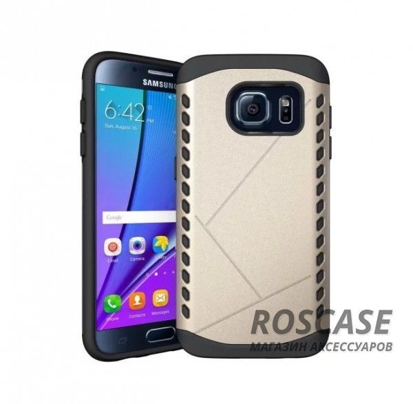 Противоударный защитный чехол Armor для Samsung Galaxy S7 Edge с усиленным прорезиненным бампером (Золотой) Противоударный защитный чехол Armor для Samsung Galaxy S7 Edge с усиленным прорезиненным бампером (Золотой)Описание:разработан специально для Samsung G935F Galaxy S7 Edge;материалы: термополиуретан, поликарбонат;формат: накладка.Особенности:защита от ударов;двойной корпус;не скользит в руках;усиленный бампер;присутствуют все необходимые вырезы.<br><br>Тип: Чехол<br>Бренд: Epik<br>Материал: TPU