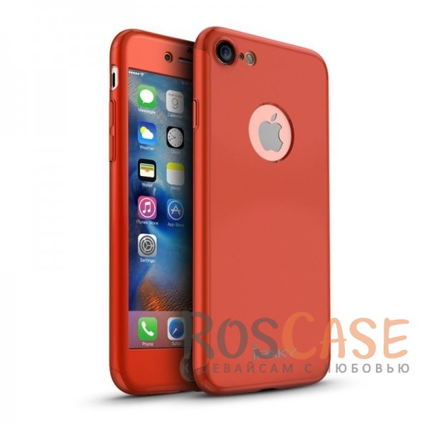 Чехол iPaky 360 градусов для Apple iPhone 7 (4.7) (+ стекло на экран) (Красный) Чехол iPaky 360 градусов для Apple iPhone 7 (4.7) (+ стекло на экран) (Красный)Описание:производитель: iPaky;совместимость: смартфон Apple iPhone7 (4.7);материалы для изготовления: поликарбонат и каленое стекло;форм-фактор: накладка.Особенности:надежная защита: чехол, бампер, стекло;высокий уровень износостойкости и прочности;ультратонкий, не увеличивает визуально объем;легко фиксируется;легко очищается.<br><br>Тип: Чехол<br>Бренд: Epik<br>Материал: Пластик