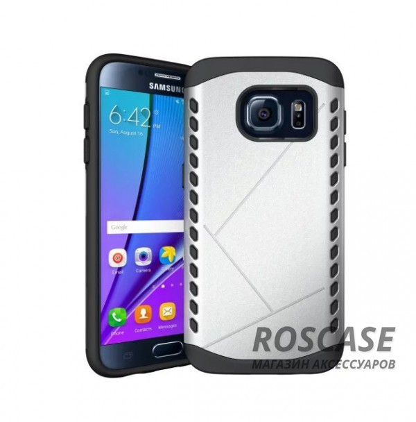 Противоударный защитный чехол Armor для Samsung G930F Galaxy S7 с усиленным прорезиненным бампером (Серебряный) Противоударный защитный чехол Armor для Samsung G930F Galaxy S7 с усиленным прорезиненным бампером (Серебряный)Описание:разработан с учетом особенностей Samsung G930F Galaxy S7;материалы: термополиуретан, поликарбонат;формат: накладка.Особенности:защита от ударов;двойной корпус;не скользит в руках;усиленный бампер;присутствуют все необходимые вырезы.<br><br>Тип: Чехол<br>Бренд: Epik<br>Материал: TPU
