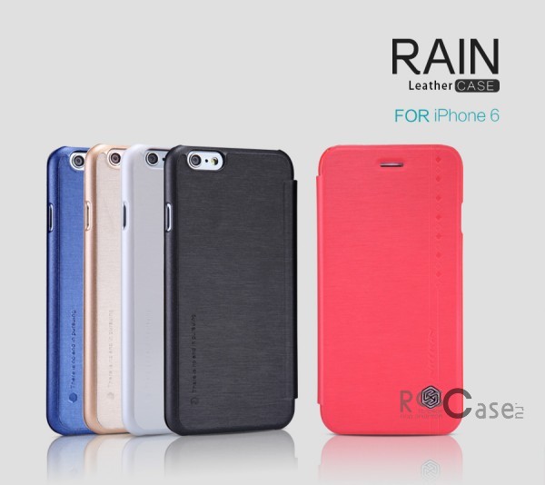 Кожаный чехол (книжка) Nillkin Rain Series для Apple iPhone 6/6s (4.7) (+ пленка) Кожаный чехол (книжка) Nillkin Rain Series для Apple iPhone 6/6s (4.7) (+ пленка)Описание:производитель - компания Nillkin;совместимость - Apple iPhone 6/6s (4.7);материалы - искусственная кожа, поликарбонат;форма - чехол-книжка. Особенности:в наличии все функциональные вырезы;надежная система крепления;тонкий и легкий;пленка в комплекте;защита от ударов и царапин;необычный дизайн.<br><br>Тип: Чехол<br>Бренд: Nillkin<br>Материал: Искусственная кожа