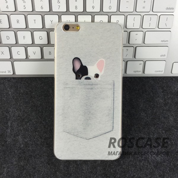 Тонкий силиконовый чехол с принтом Питомцы в кармане для Apple iPhone 6/6s (4.7) (Белый/Пес) Тонкий силиконовый чехол с принтом Питомцы в кармане для Apple iPhone 6/6s (4.7) (Белый/Пес)Описание:совместимость: Apple iPhone 6/6s (4.7);форм-фактор: накладка;материал: силикон.Особенности:не деформируется;надежная фиксация;легко очищается;износостойкий;присутствуют все функциональные вырезы;устойчив к повреждениям;оригинальный дизайн.<br><br>Тип: Чехол<br>Бренд: Epik<br>Материал: TPU