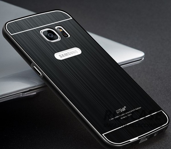 Металлический бампер с акриловой вставкой Msvii для Samsung G930F Galaxy S7 (Черный) Металлический бампер с акриловой вставкой Msvii для Samsung G930F Galaxy S7 (Черный)Описание:производитель - Msvii;совместимость - смартфон Samsung G930F Galaxy S7;материал - металл, акрил;форм-фактор - накладка.Особенности:надежная фиксация смартфона;сохраняет первоначальный вид после длительного использования;не подвергается деформации;имеет все функциональные вырезы;не скользит в руках.<br><br>Тип: Чехол<br>Бренд: Epik<br>Материал: Металл