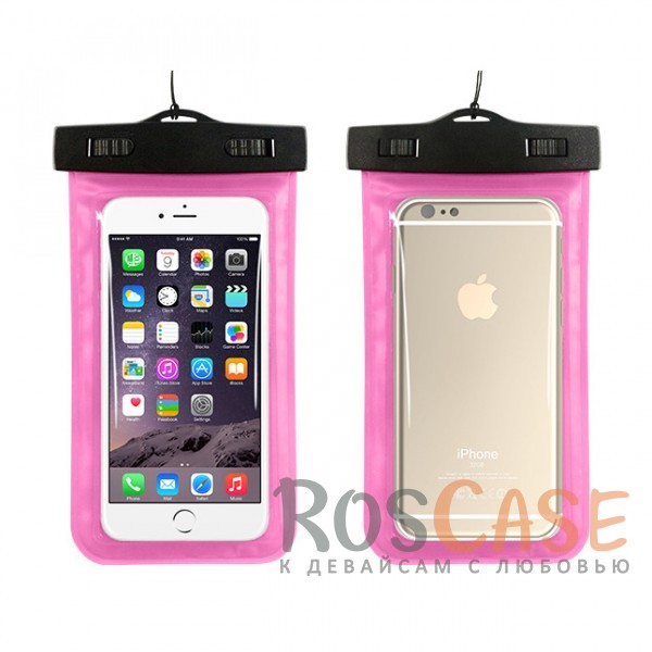 Водонепроницаемый пластиковый чехол для телефона 3.5-5.5 дюйма (Розовый)