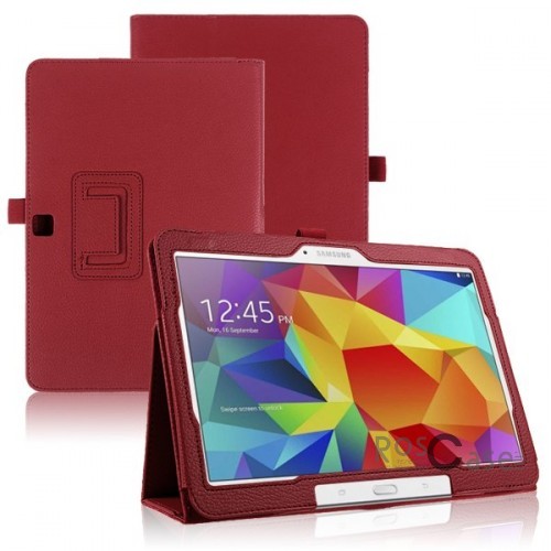 Кожаный чехол-книжка TTX c функцией подставки для Samsung Galaxy Tab 4 10.1/Galaxy Tab S 10.5 (Красный) Кожаный чехол-книжка TTX c функцией подставки для Samsung Galaxy Tab 4 10.1/Galaxy Tab S 10.5 (Красный)Описание:разработка и изготовление TTX;изготовлен из синтетической кожи;фактурная поверхность;внутри отделан микрофиброй;тип конструкции: чехол-книжка;совместим с Samsung Galaxy Tab 4 10.1/Galaxy Tab S 10.5. Особенности:износостойкий;добротный классический дизайн;может выполнять функцию подставки;широкая палитра цветов;легко очищается.<br><br>Тип: Чехол<br>Бренд: TTX<br>Материал: Искусственная кожа