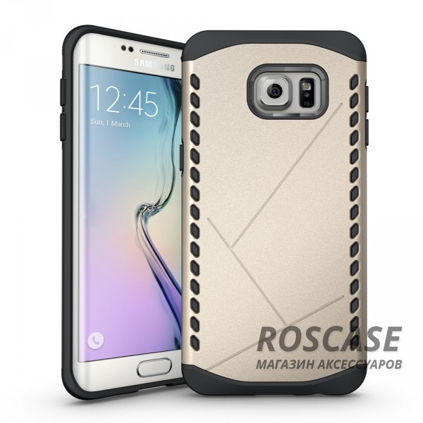 Противоударный защитный чехол Armor для Samsung Galaxy S6 Edge с усиленным прорезиненным бампером (Золотой) Противоударный защитный чехол Armor для Samsung Galaxy S6 Edge с усиленным прорезиненным бампером (Золотой)Описание:идеально совместим с Samsung G925F Galaxy S6 Edge;материалы: термополиуретан, поликарбонат;формат: накладка.Особенности:защита от ударов;двойной корпус;не скользит в руках;усиленный бампер;присутствуют все необходимые вырезы.<br><br>Тип: Чехол<br>Бренд: Epik<br>Материал: TPU