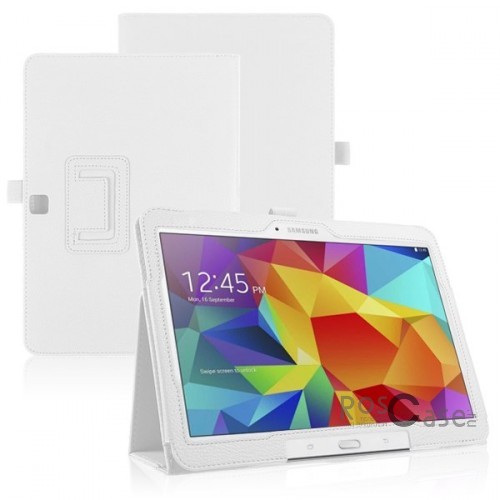 Кожаный чехол-книжка TTX c функцией подставки для Samsung Galaxy Tab 4 10.1/Galaxy Tab S 10.5 (Белый) Кожаный чехол-книжка TTX c функцией подставки для Samsung Galaxy Tab 4 10.1/Galaxy Tab S 10.5 (Белый)Описание:разработка и изготовление TTX;изготовлен из синтетической кожи;фактурная поверхность;внутри отделан микрофиброй;тип конструкции: чехол-книжка;совместим с Samsung Galaxy Tab 4 10.1/Galaxy Tab S 10.5. Особенности:износостойкий;добротный классический дизайн;может выполнять функцию подставки;широкая палитра цветов;легко очищается.<br><br>Тип: Чехол<br>Бренд: TTX<br>Материал: Искусственная кожа