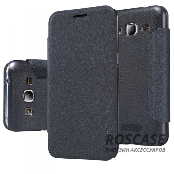 Кожаный чехол (книжка) Nillkin Sparkle Series для Samsung J200H Galaxy J2 Duos (Черный) Кожаный чехол (книжка) Nillkin Sparkle Series для Samsung J200H Galaxy J2 Duos (Черный)Описание:производство компании Nillkin;совместим с устройством модели Samsung J200H Galaxy J2 Duos;материал производства: искусственная кожа, поликарбонат;модификация: чехол с функцией книжки.Особенности:стильный и современный дизайн;прочный корпус из поликарбоната;максимально высокая защита при ударах и падении;ультратонкий. <br><br>Тип: Чехол<br>Бренд: Nillkin<br>Материал: Искусственная кожа