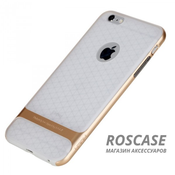 TPU+PC чехол Rock Royce (Transparent) Series для Apple iPhone 6/6s (4.7) (Золотой / Gold) TPU+PC чехол Rock Royce (Transparent) Series для Apple iPhone 6/6s (4.7) (Золотой / Gold)Описание:фирма-производитель - Rock;совместимость - Apple iPhone 6/6s (4.7);материалы - полиуретан, поликарбонат;тип - накладка. Особенности:пластичный;имеет все необходимые вырезы;легко чистится;не увеличивает габариты;защищает от ударов и падений;износостойкий.<br><br>Тип: Чехол<br>Бренд: ROCK<br>Материал: TPU
