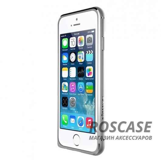 Металлический бампер Nillkin Gothic Series для Apple iPhone 6/6s (4.7) (Серебряный) Металлический бампер Nillkin Gothic Series для Apple iPhone 6/6s (4.7) (Серебряный)Описание:производитель - бренд Nillkin;совместимость: Apple iPhone 6/6s (4.7);материал - металл;форма - бампер. Особенности:легкий и прочный;имеет все функциональные вырезы;обладает хорошей амортизацией;не увеличивает габариты;стильныйгладкий.<br><br>Тип: Бампер<br>Бренд: Nillkin