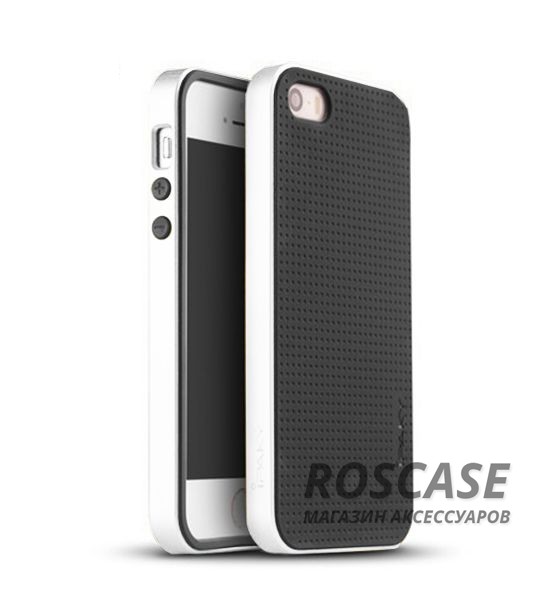 Чехол iPaky TPU+PC для Apple iPhone 5/5S/SE (Черный / Белый) Чехол iPaky TPU+PC для Apple iPhone 5/5S/SE (Черный / Белый)Описание:производитель: iPaky;совместимость: смартфон Apple iPhone 5/5S/SE;материалы изделия: термополиуретан и поликарбонат;форм-фактор: бампер.Особенности:строгий дизайн;имеет дополнительный каркас из поликарбоната;износостойкий и прочный;ультратонкий и не увеличивает визуально объем устройства;легко очищается о загрязнений.<br><br>Тип: Чехол<br>Бренд: Epik<br>Материал: Пластик
