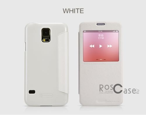 Кожаный чехол (книжка) Nillkin Sparkle Series для Samsung G900 Galaxy S5 (Белый) Кожаный чехол (книжка) Nillkin Sparkle Series для Samsung G900 Galaxy S5 (Белый)Описание:Изготовлен компанией Nillkin;Спроектирован персонально для Samsung G900 Galaxy S5;Материал: синтетическая высококачественная кожа и полиуретан;Форма: чехол в виде книжки.Особенности:Исключается появление царапин и возникновение потертостей;Восхитительная амортизация при любом ударе;Фактурная поверхность;Элегантное интерактивное окошко;Не подвержен деформации;Непритязателен в уходе.<br><br>Тип: Чехол<br>Бренд: Nillkin<br>Материал: Искусственная кожа