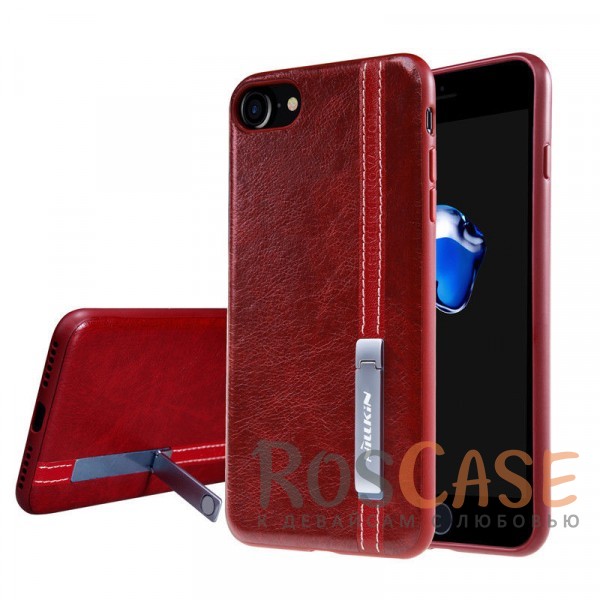 Кожаная накладка Nillkin Phenom Series с подставкой для Apple iPhone 7 (4.7) (Красный) Кожаная накладка Nillkin Phenom Series с подставкой для Apple iPhone 7 (4.7) (Красный)<br><br>Тип: Чехол<br>Бренд: Nillkin<br>Материал: Искусственная кожа