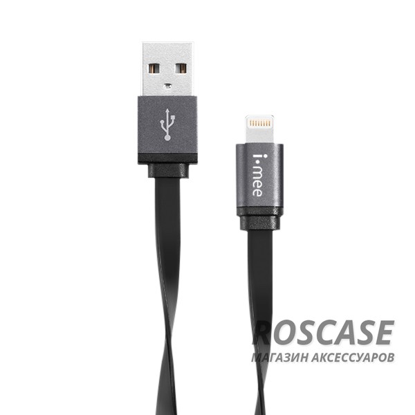 Кабель Melkco i-mee metallic lightning для Apple iPhone 5/5s/5c/SE/6/6 Plus/6s/6s Plus /7/7 Plus 1m (Черный / Серый) Кабель Melkco i-mee metallic lightning для Apple iPhone 5/5s/5c/SE/6/6 Plus/6s/6s Plus /7/7 Plus 1m (Черный / Серый)Описание:производитель: Melkco;предназначение: синхронизация с ПК, зарядка;совместимость: Apple iPhone 5/5s/5c/SE/6/6 Plus/6s/6s Plus /7/7 Plus;длина кабеля: 1 метр. Особенности:компактный;плоский;обеспечивает высокую скорость передачи данных;металлизированная расцветка;не переламывается.<br><br>Тип: USB кабель/адаптер<br>Бренд: Melkco