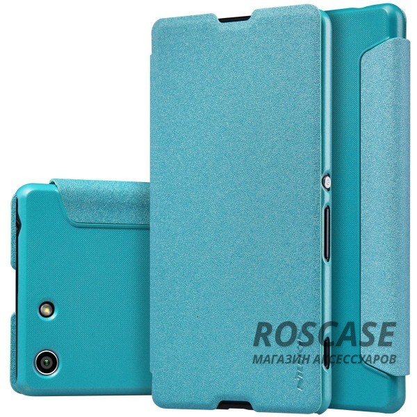 Кожаный чехол (книжка) Nillkin Sparkle Series для Sony Xperia M5 / Xperia M5 Dual (Бирюзовый) Кожаный чехол (книжка) Nillkin Sparkle Series для Sony Xperia M5 / Xperia M5 Dual (Бирюзовый)Описание:бренд - Nillkin;совместим с Sony Xperia M5 / Xperia M5 Dual;материал - кожзам;тип: книжка. Особенности:тонкий дизайн;не скользит в руках;блестящая поверхность;защита со всех сторон.<br><br>Тип: Чехол<br>Бренд: Nillkin<br>Материал: Искусственная кожа