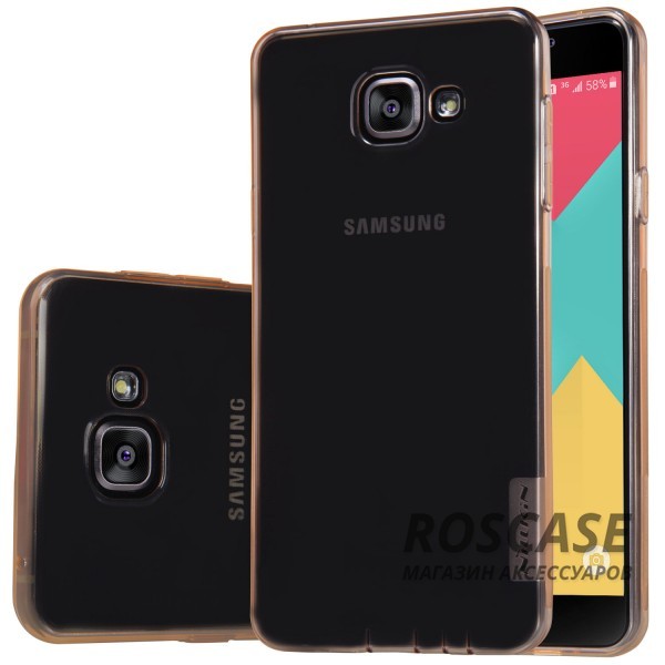 TPU чехол Nillkin Nature Series для Samsung A710F Galaxy A7 (2016) (Золотой (прозрачный)) TPU чехол Nillkin Nature Series для Samsung A710F Galaxy A7 (2016) (Золотой (прозрачный))Описание:производитель - бренд Nillkin;совместим с Samsung A710F Galaxy A7 (2016);материал - термополиуретан;тип - накладка. Особенности:в наличии все вырезы;не скользит в руках;тонкий дизайн;защита от ударов и царапин;прозрачный.<br><br>Тип: Чехол<br>Бренд: Nillkin<br>Материал: TPU