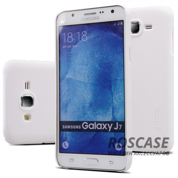 Чехол Nillkin Matte для Samsung J700H Galaxy J7 (+ пленка) (Белый) Чехол Nillkin Matte для Samsung J700H Galaxy J7 (+ пленка) (Белый)Описание:производитель - Nillkin;материал - поликарбонат;совместим с Samsung J700H Galaxy J7;тип - накладка. Особенности:матовый;прочный;тонкий дизайн;не скользит в руках;не выцветает;пленка в комплекте.<br><br>Тип: Чехол<br>Бренд: Nillkin<br>Материал: Поликарбонат