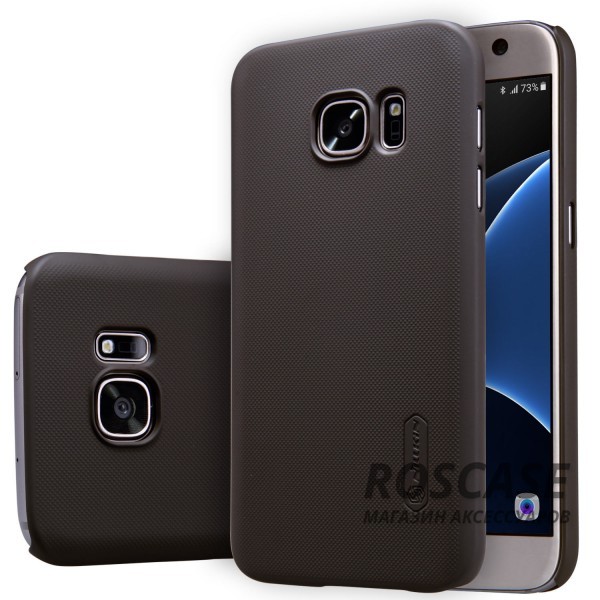 Чехол Nillkin Matte для Samsung G930F Galaxy S7 (+ пленка) (Коричневый) Чехол Nillkin Matte для Samsung G930F Galaxy S7 (+ пленка) (Коричневый)Описание:производитель - Nillkin;материал - поликарбонат;совместим с Samsung G930F Galaxy S7;тип - накладка. Особенности:матовый;прочный;тонкий дизайн;не скользит в руках;не выцветает;пленка в комплекте.<br><br>Тип: Чехол<br>Бренд: Nillkin<br>Материал: Поликарбонат