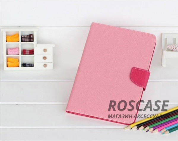 Чехол (книжка) Mercury Fancy Diary series для Samsung Galaxy Tab S2 9.7 (Розовый / Малиновый) Чехол (книжка) Mercury Fancy Diary series для Samsung Galaxy Tab S2 9.7 (Розовый / Малиновый)Описание:производитель - бренд Mercury;совместим с Samsung Galaxy Tab S2 9.7;материалы - искусственная кожа, термополиуретан;форма - чехол-книжка. Особенности:рельефная поверхность;все функциональные вырезы в наличии;внутренние кармашки;магнитная застежка;защита от механических повреждений;трансформируется в подставку.<br><br>Тип: Чехол<br>Бренд: Mercury<br>Материал: Искусственная кожа