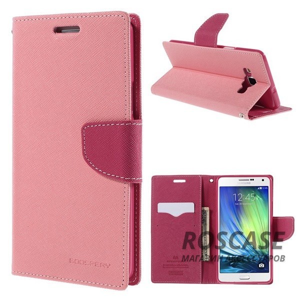 Чехол (книжка) Mercury Fancy Diary series для Samsung A700H / A700F Galaxy A7 (Розовый / Малиновый) Чехол (книжка) Mercury Fancy Diary series для Samsung A700H / A700F Galaxy A7 (Розовый / Малиновый)Описание:производитель - компания Mercury;совместим с Samsung A700H / A700F Galaxy A7;материалы - искусственная кожа, термополиуретан;форма - чехол-книжка. Особенности:фактурная поверхность;предусмотрены все функциональные вырезы;кармашки для визиток/кредитных карт/купюр;магнитная застежка;защита от механических повреждений;трансформируется в подставку.<br><br>Тип: Чехол<br>Бренд: Mercury<br>Материал: Искусственная кожа