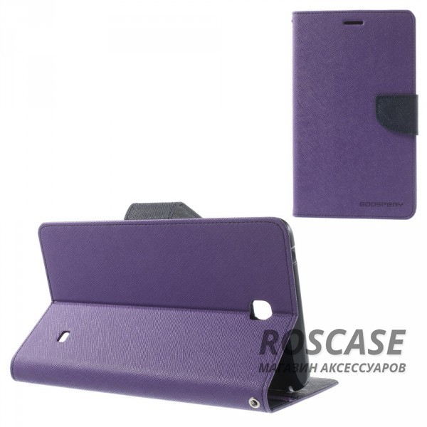 Чехол (книжка) Mercury Fancy Diary series для Samsung Galaxy Tab 4 7.0 (Фиолетовый / Синий) Чехол (книжка) Mercury Fancy Diary series для Samsung Galaxy Tab 4 7.0 (Фиолетовый / Синий)Описание:производитель - бренд Mercury;совместим с Samsung Galaxy Tab 4 7.0;материалы - искусственная кожа, термополиуретан;форма - чехол-книжка. Особенности:рельефная поверхность;все функциональные вырезы в наличии;внутренние кармашки;магнитная застежка;защита от механических повреждений;трансформируется в подставку.<br><br>Тип: Чехол<br>Бренд: Mercury<br>Материал: Искусственная кожа