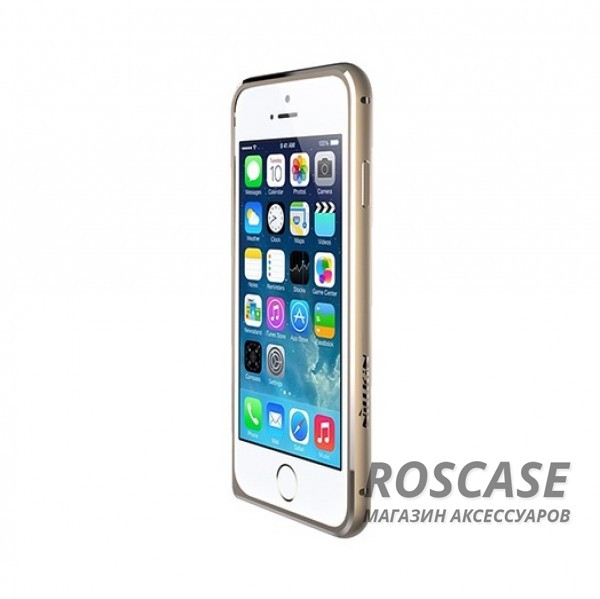 Металлический бампер Nillkin Gothic Series для Apple iPhone 6/6s (4.7) (Золотой) Металлический бампер Nillkin Gothic Series для Apple iPhone 6/6s (4.7) (Золотой)Описание:производитель - бренд Nillkin;совместимость: Apple iPhone 6/6s (4.7);материал - металл;форма - бампер. Особенности:легкий и прочный;имеет все функциональные вырезы;обладает хорошей амортизацией;не увеличивает габариты;стильныйгладкий.<br><br>Тип: Бампер<br>Бренд: Nillkin