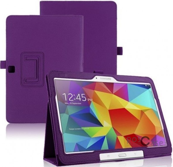 Кожаный чехол-книжка TTX c функцией подставки для Samsung Galaxy Tab 4 10.1/Galaxy Tab S 10.5 (Сиреневый) Кожаный чехол-книжка TTX c функцией подставки для Samsung Galaxy Tab 4 10.1/Galaxy Tab S 10.5 (Сиреневый)Описание:разработка и изготовление TTX;изготовлен из синтетической кожи;фактурная поверхность;внутри отделан микрофиброй;тип конструкции: чехол-книжка;совместим с Samsung Galaxy Tab 4 10.1/Galaxy Tab S 10.5. Особенности:износостойкий;добротный классический дизайн;может выполнять функцию подставки;широкая палитра цветов;легко очищается.<br><br>Тип: Чехол<br>Бренд: TTX<br>Материал: Искусственная кожа