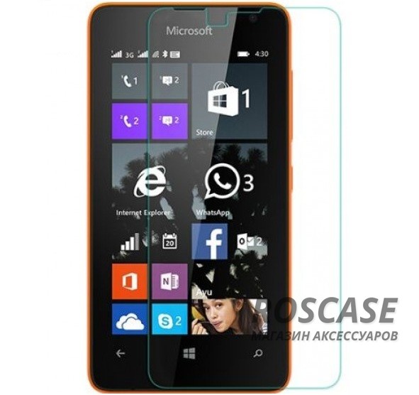 Защитное стекло Ultra Tempered Glass 0.33mm (H+) для Microsoft Lumia 430 (картонная упаковка) Защитное стекло Ultra Tempered Glass 0.33mm (H+) для Microsoft Lumia 430 (картонная упаковка)Описание:совместимо с устройством Microsoft Lumia 430;материал: закаленное стекло;тип: защитное стекло на экран. Особенности:закругленные грани стекла обеспечивают лучшую фиксацию на экране;стекло очень тонкое - 0,33 мм;отзыв сенсорных кнопок сохраняется;стекло не искажает картинку, так как абсолютно прозрачное;выдерживает удары и защищает от царапин;размеры и вырезы стекла соответствуют особенностям дисплея.<br><br>Тип: Защитное стекло<br>Бренд: Epik