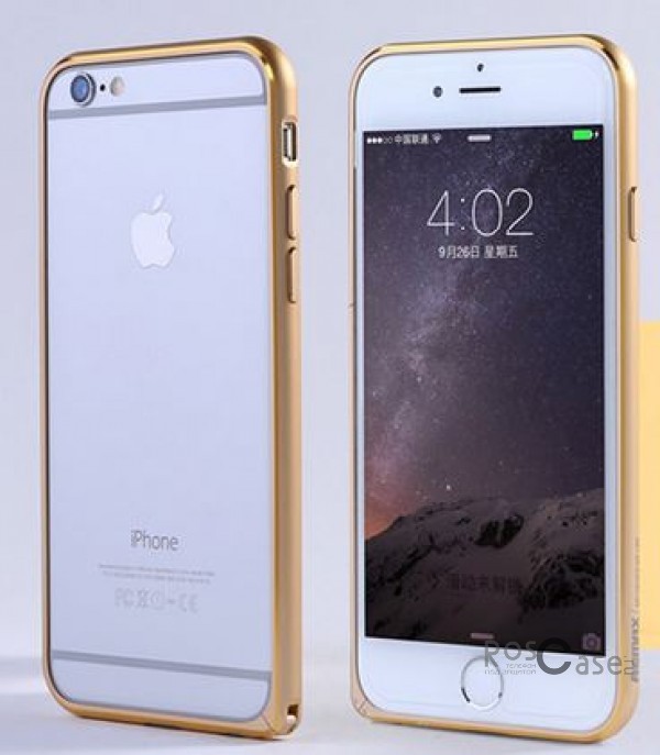 Металлический бампер Remax (защелка) для Apple iPhone 6/6s (4.7) (Золотой) Металлический бампер Remax (защелка) для Apple iPhone 6/6s (4.7) (Золотой)Описание:производитель - Remax;совместимость - Apple iPhone 6/6s (4.7);материал - металл;тип - бампер. Особенности:имеет все нужные вырезы;тонкий дизайн;не деформируется;надежное крепление;защита боковых кнопок.<br><br>Тип: Бампер<br>Бренд: Remax